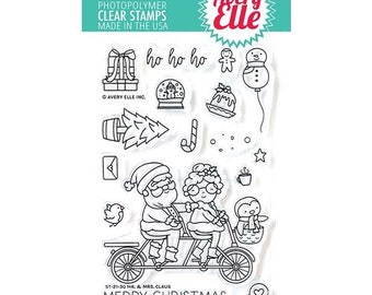 Avery Elle Clear Photopolymer Rubber Stamp Set - Mr and Mrs Claus