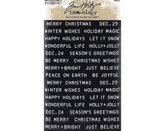 Tim Holtz Ideaology Christmas 2022 Label Stickers