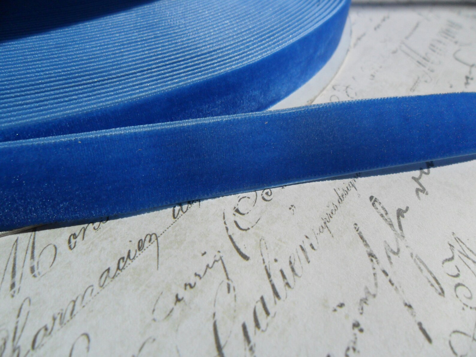 Deep Cornflower Blue 5/8 Velvet Ribbon Etsy