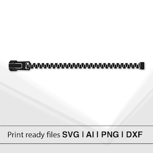 ジッパー クリップアート | ベクター デザイン | 印刷可能なファイル | SVG カット ファイル | クラフト用品 | DIY プロジェクト | 裁縫パターン | スクラップブッキング