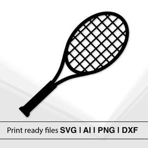 Tennisschläger Silhouette | Sofortdownload | SVG-Dateien für Cricut | Tennisschläger Vektorgrafik | Sport Kunst | Bastelprojekt | Digitale Datei