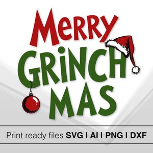Merry Grinchmas SVG | Instant Download | Grinch Graffiti Art | Funny Christmas Grinch Digital Design |  Welcome to Whoville | Grinch Pattern