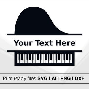 Personalized Piano Art | Instant Download | Customizable Grand Piano Design | Piano Wall Art | Music Decor | Gift For Musician