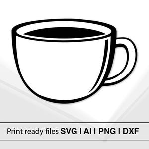 Coffee Cup SVG | Instant Download | Coffee Mug Design | Kitchen Decor | Printable File | SVG Illustration | Coffee Lover SVG