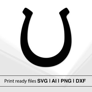Horseshoe SVG | Lucky Horseshoe Cut File | Instant Download | Western Silhouette for Cricut