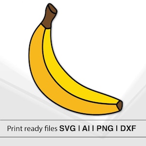 Bananen Clipart | Banane SVG | Sofortdownload | Bananen PNG | Bananenschnitt-Datei | Kawaii Banane SVG | Banane Sublimation | Obst Design