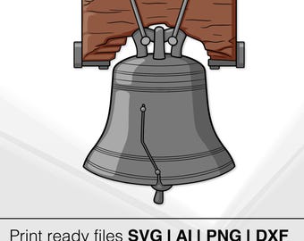 Liberty Bell Vector Art | Instant Download | Patriotic SVG | American Symbol Clipart | Historical Icon PNG | DIY Crafting File