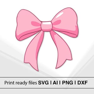 Roze strik-clipart | Cartoon strikontwerp | Direct downloaden | SVG-bestand knippen | Afdrukbare strikkunst | DIY-project | Cadeaudecoratie