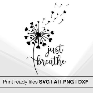 Faith Dandelion SVG | Instant Download | Dandelion Blowing SVG | Dandelion Quote Design | Inspirational Cut File | Inspirational Quote SVG