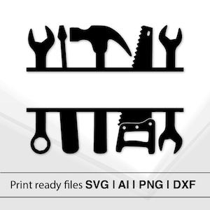 Tool Silhouette Set | DIY Tools Clipart | Instant Download | Handyman Graphics | Carpenter Tools | Printable Cut Files