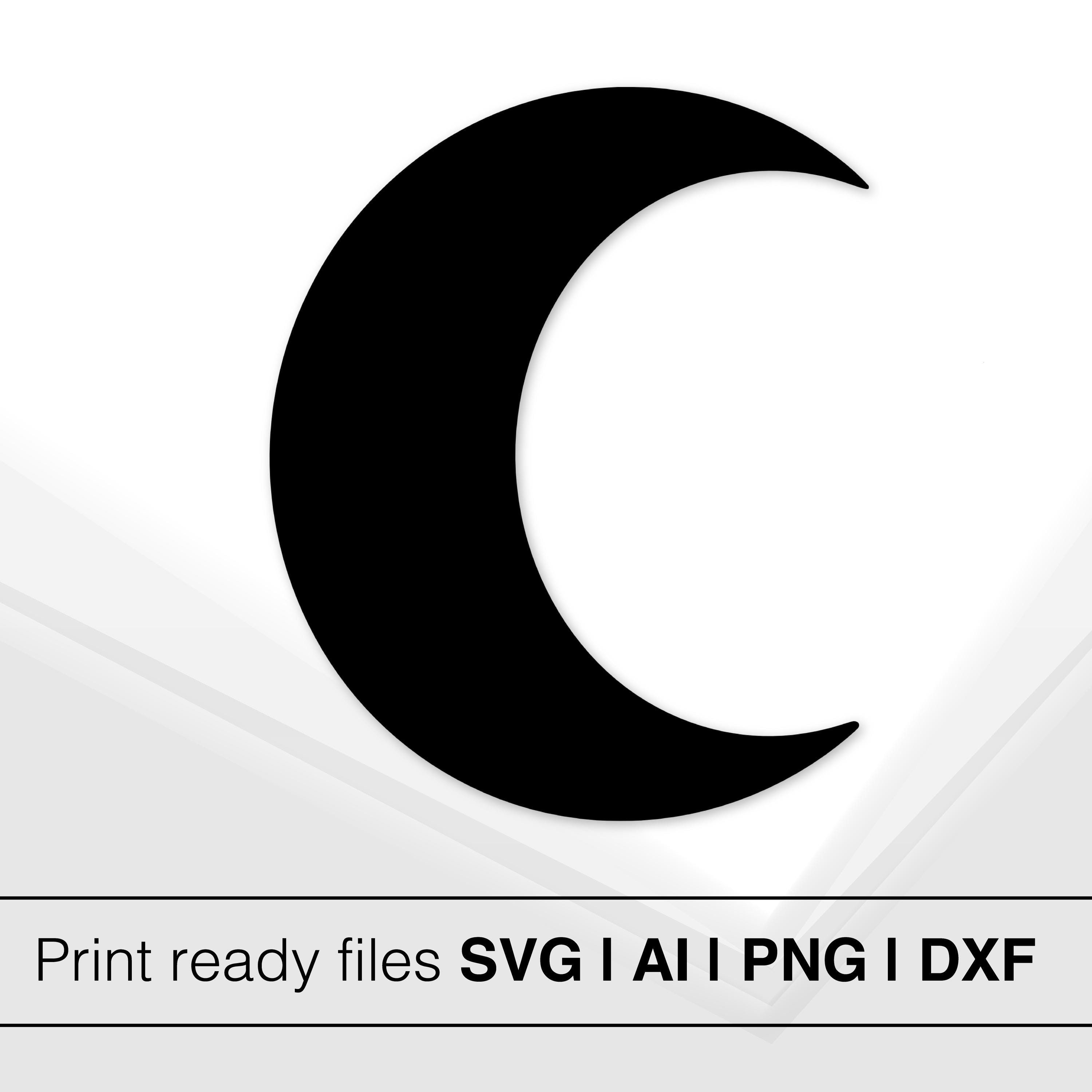 Crescent Moon Svg | Moon Clipart for Cricut | Celestial Svg