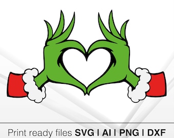 Merry Grinchmas Svg, Grinch Heart Svg, Christmas Grinch Svg, Merry Christmas Svg, Christmas Svg, Grinch Svg, Christmas Gift SVG PNG