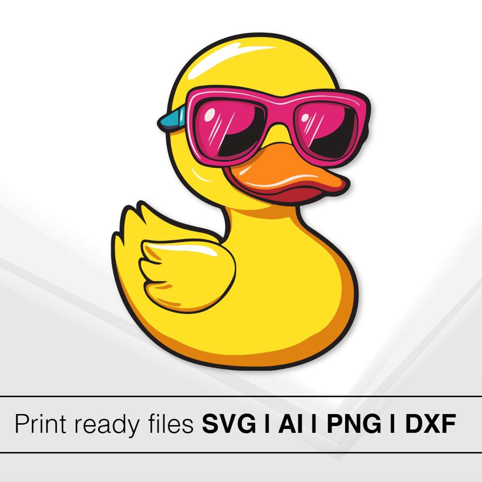 Pink Sunglasses Duck Clipart | Instant Download | Cute Bath Duck ...