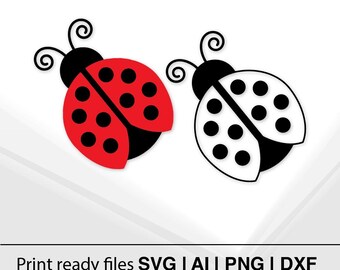 Ladybug SVG | Ladybug Clipart Design | Instant Download | Ladybug Cut File for Cricut | Love Bug Silhouette | Layered Ladybug SVG