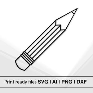 SVG au crayon | Fichier découpé pour la rentrée | Conception de la vie de l'enseignant | Crayon monogramme SVG pour Cricut | Clipart fournitures scolaires