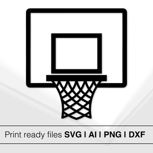 Basketball Hoop SVG | Instant Download | Basketball Net Clipart | Sports Silhouette | Basketball Cut File