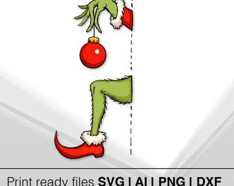 Bannière De Porte Noël Grin-ch - 180x90 Cm, Tissu Polyester, Avec Velcro, Décoration Extérieure Ou Intérieure Festive