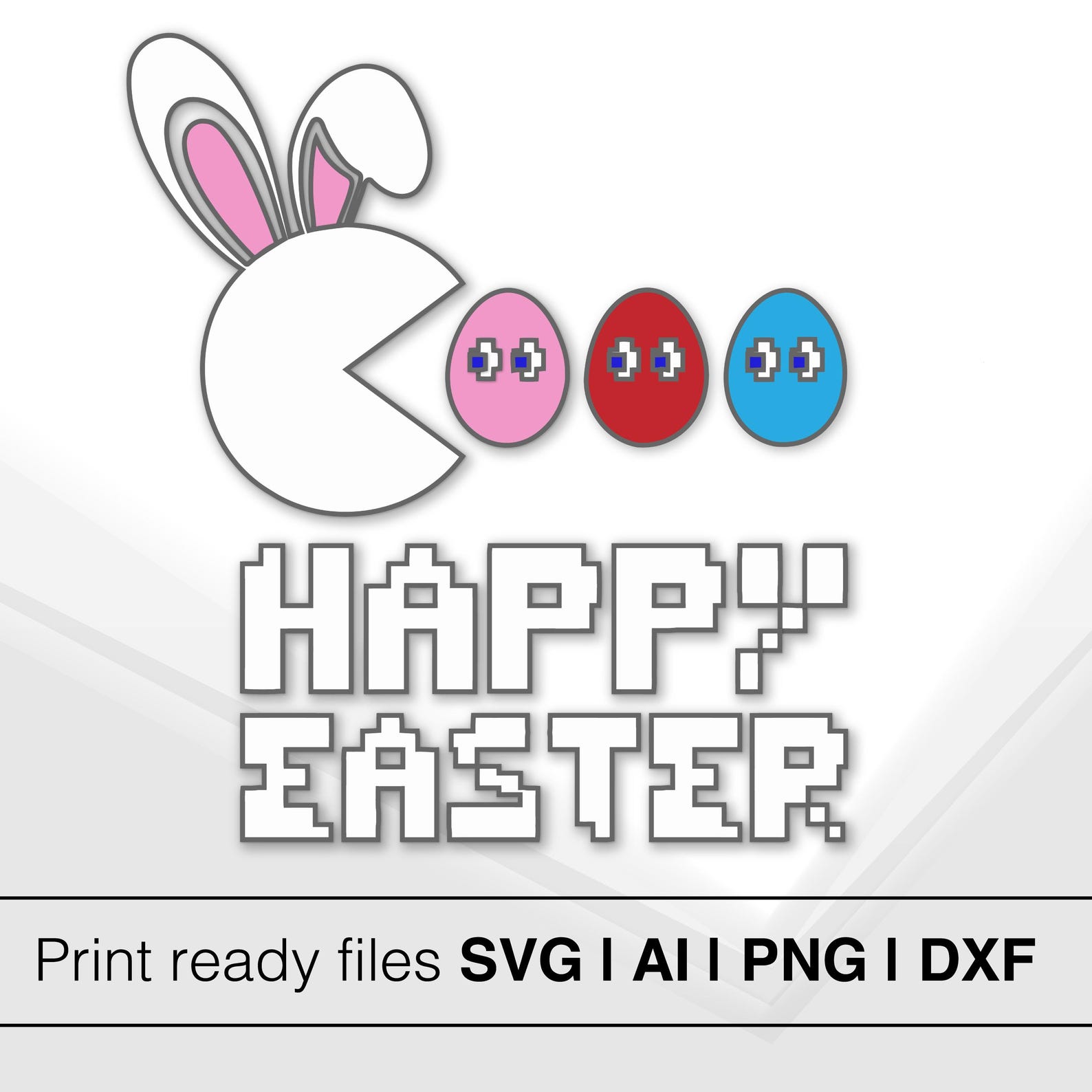 Retro Easter Bunny Game Art | Instant Download | Pixel Art Easter ...