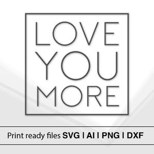 Je t'aime plus signe | Art mural minimaliste | Décoration d'intérieur romantique | Cadeau de Saint-Valentin | Typographie moderne | Téléchargement instantané