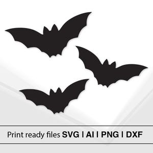 Halloween Bats Cut File | Instant Download | Halloween Clip Art | Bat Silhouette | Flying Bats | Spooky Bat