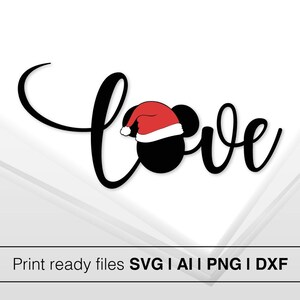 Weihnachtsmütze Design | Weihnachten Liebe SVG | Digitaler Download | Weihnachtsdekoration | Weihnachtsverzierung SVG | Weihnachts T-Shirt | Dateien drucken
