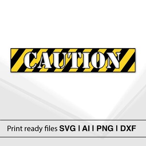 Caution Sign | Warning Sign | Black And Yellow Stripes | Instant Download | Industrial Decor | Safety Sign | DIY Projects | Wall Art