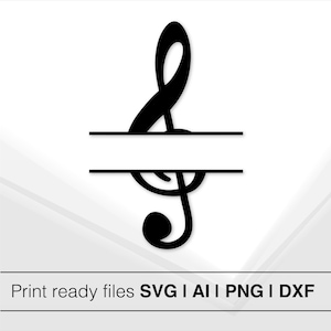 Treble Clef Design | Music SVG | Printable Cut File | Treble Clef Clipart | Musician Art | Wall Decor | Instant Download