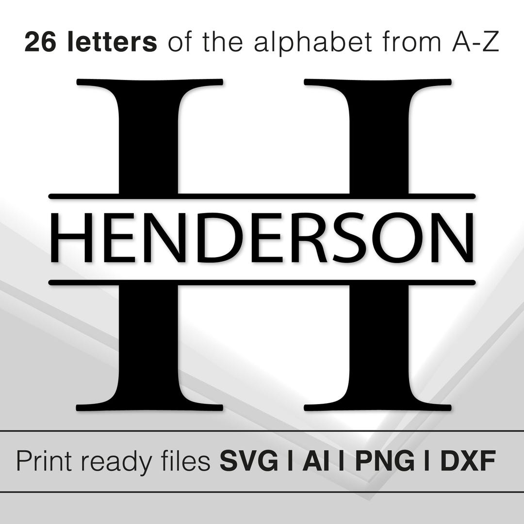 Monogram Alphabet Bundle | Fancy Calligraphy Letter Files | Split ...