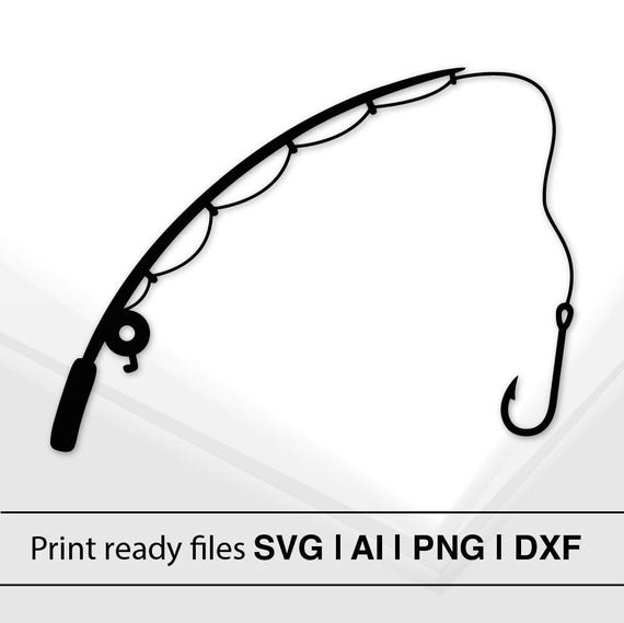 Minimalist Fishing Pole and Hook Design | Instant Download | Fishing SVG | Fishing  Rod Clipart | Fishing Cut File | DIY Project - Etsy Israel