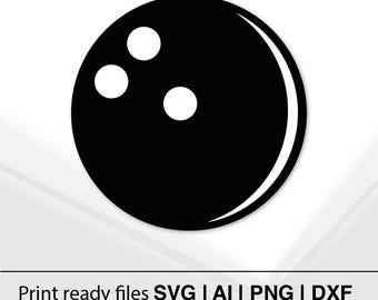 Bowling Ball Silhouette | Instant Download | Bowling Clipart | Sports SVG | Bowling Cut File | Laser Cut Design | Black And White PNG _950