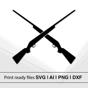 Silueta de rifles cruzados / Descarga instantánea / Decoración de caza SVG / Archivo de corte de rifle / Diseño de plantilla / Proyecto de bricolaje