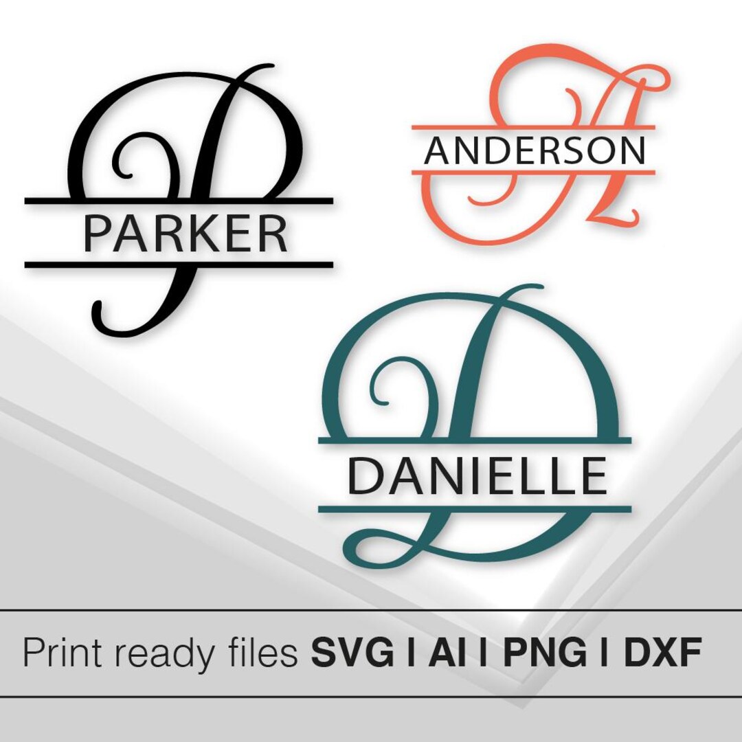 Alphabet Set SVG | Split Monogram Alphabet SVG | Calligraphy Letter ...