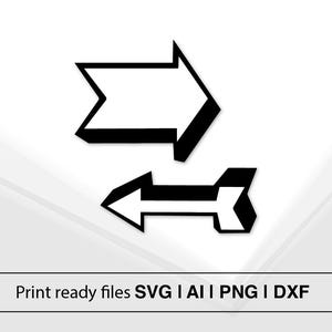 Arrow Clipart | Directional Arrows | Vector Graphics | Printable Arrows | SVG Cut Files | DIY Craft Files | Black And White Arrows