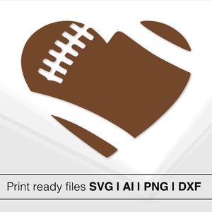 Footbal l Heart Design | Instant Download | Digital Cutting Files | Sports Theme Decor | Gift For Baseball Fans