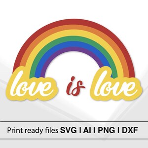 Liefde is liefde | Regenboogontwerp | LGBTQ+-ondersteuning | Direct downloaden | Pride Art | Liefde is liefde Svg | LGBTQ-cadeaus | Trots maand Svg