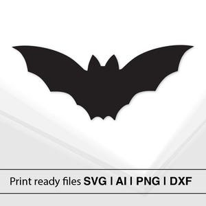 Bat SVG | Halloween Cut File | Instant Download | Flying Bat Clipart | Spooky Halloween Design for Cricut | Trick or Treat SVG