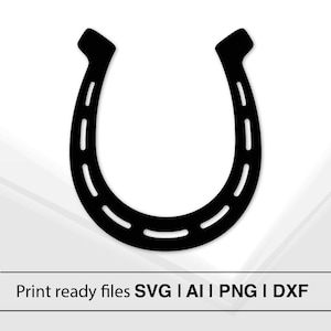 Horseshoe SVG | Lucky Horseshoe Cut File | Instant Download | Horseshoe Silhouette | SVG File For Cricut | DIY Home Decor