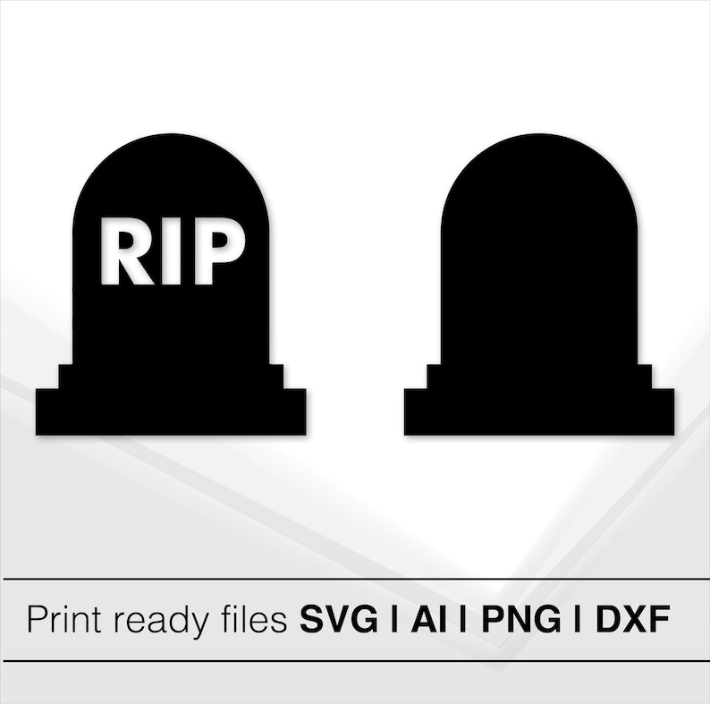 Printable Rip Headstone Halloween Tombstone SVG | RIP Design | Instant Download | Spooky ...