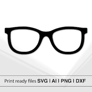 Brille Vektor | Minimalistisches Brillendesign | Sofortdownload | Silhouette Schnittdatei | Modernes Handwerk Projekt