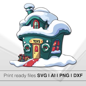 Whoville Toys | Instant Download | Grinch SVG | Welcome to Whoville Door Sign | Funny Holiday Decor | Digital Christmas Png Dxf Al SVG