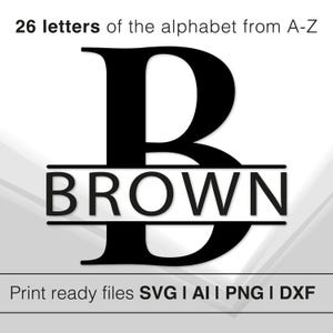 Monograma Alfabeto SVG | Arquivos de Letras de Caligrafia Elegante | Download Instantâneo | Monograma Inicial Elegante para Cricut | Pacote de Letras Decorativas
