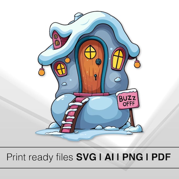 Christmas Whoville Candy House | Grinch SVG | Instant Download | Welcome to Whoville | Funny Holiday Decor | Digital Cutout Pattern