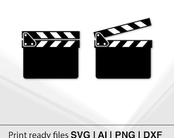 Filmdakspaanvector | Direct downloaden | SVG AI PnG DXF | Bioscoopontwerpelement | Hollywood-gesneden bestand | Creatief filmdecor