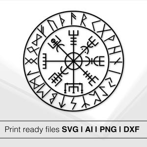 Wikinger Symbol | Nordische Runen | Runenkunst | Heidnisches Dekor | Nordisches Design | Mystische Symbole | Illustrationen | Laser Cut Design | Sofort Download