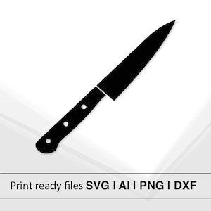 Knife Clipart | Kitchen Knife SVG | Instant Download | Digital Cut File | Chef Knife Vinyl | Cricut Silhouette | Printable Art