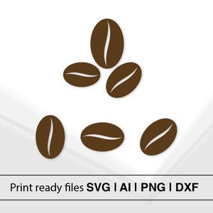 Coffee Bean SVG | Instant Download | Coffee Clip Art | Espresso Bean Cut File for Cricut | Cafe Logo Design | Coffee Beans Vector