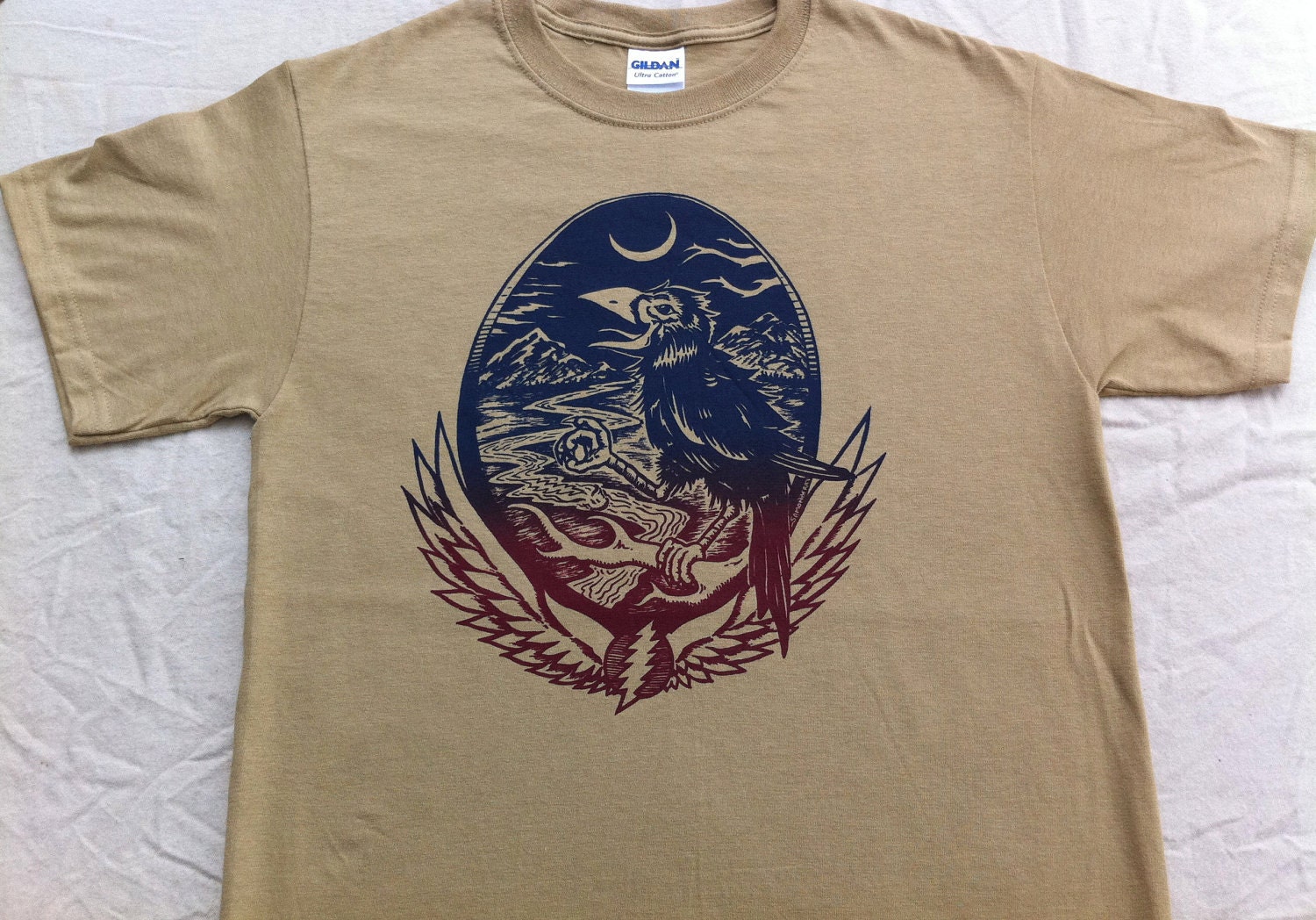 Wake of the flood Crow shirt | Etsy