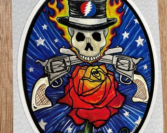 Riders on the psychedelic west Window Sticker