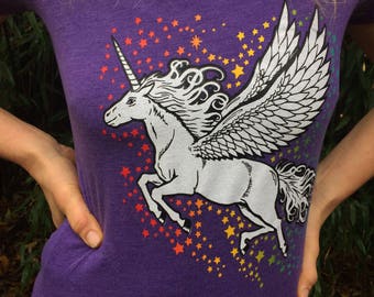 Women's Flying Unicorn Shirt FREE SHIPPING