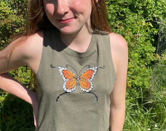 Butterfly Bella Flow Crop Tank FREE SHIPPING